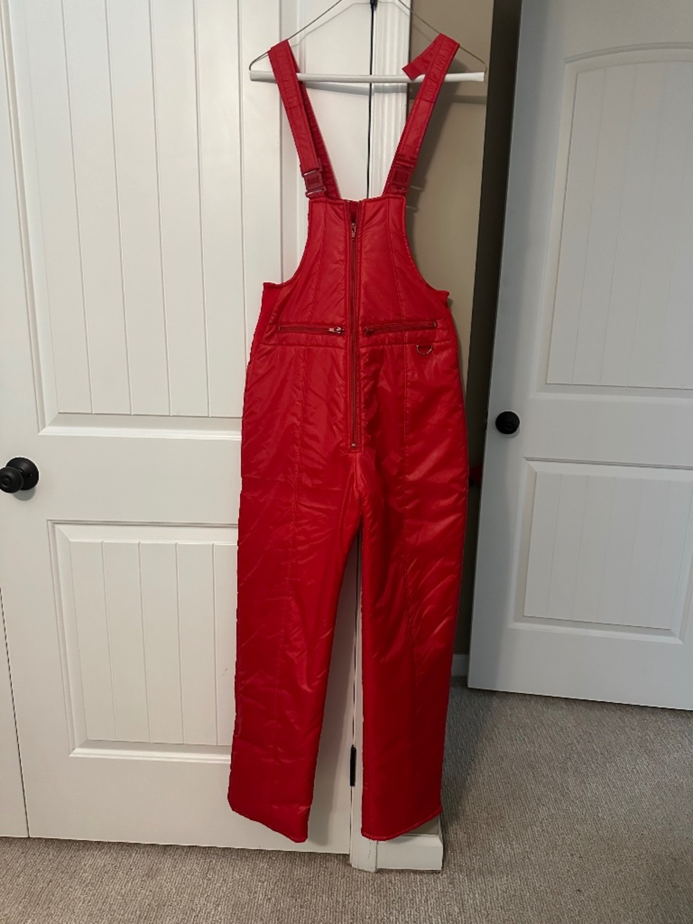 Cortina Women's Insulated Red Snow Bib Pants Regular 32" Inseam Ski